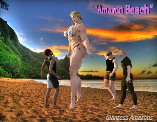 GiantessAmazons - Amazon Beach 3D Porn Comic